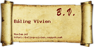 Báling Vivien névjegykártya